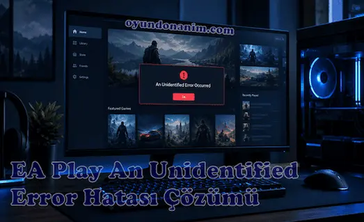 EA Play An Unidentified Error hatası çözümü ve hata ekranı